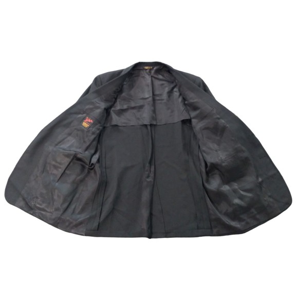 Men's Vintage John Weitz Collection 2-Button Black Blazer Jacket Sport Coat - Picture 3 of 12